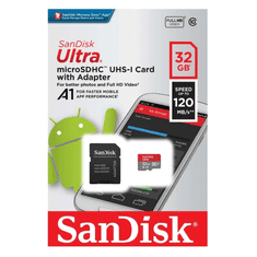 SANDISK 32GB Ultra SDHC UHS-I spominska kartica z adapterjem