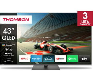Thomson 43QG7C04 QLED Pro televizor, 109cm, 4K UHD, GoogleTV