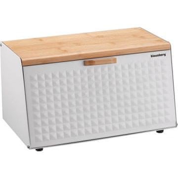 KLAUSBERG dvostranska jeklena in lesena posoda za kruh KB7468