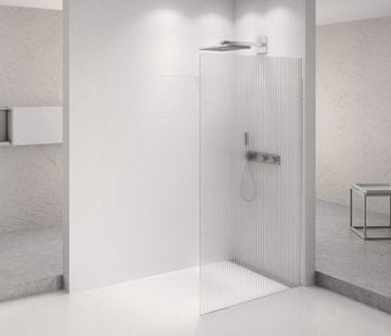 POLYSAN POLYSAN ARCHITEX CHROM Fiksna Sprchová Stena 1462mm, Flute Steklo