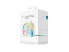 DEEPCOOL FL12 SE 3-IN-1 ventilator za ohišje, PWM 120mm, 3 Pack, ARGB, bel (R-FL12SE-WHAPN3-G)
