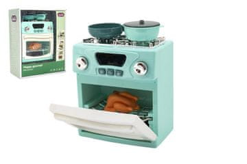 Teddies Plastični kuhinjski štedilnik z baterijskimi dodatki s svetlobo in zvokom 18m+