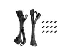 DEEPCOOL FL12 SE 3v1 ventilator za ohišje, PWM 120mm, 3 Pack, ARGB, črn (R-FL12SE-BKAPN3-G)