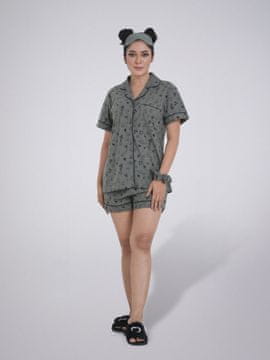 LEAFLETIC Ženski potiskan kratek komplet za spanje