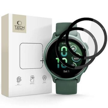 slomart Tech-Protect Glass Flex+ hibridno steklo 2-pack za Garmin Vivoactive 6 - črno