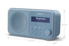 Sharp Prenosni DAB radio TOKYO DR-P420 BL