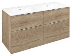 SAPHO CIRASA Elegantna Umyvadlová Ohrángla 118,4x64x46cm, Dub Alabama