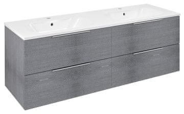 SAPHO Elegantna kopalniška omarica CIRASA 140cm, dub stříbrný