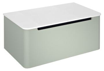 SAPHO KERALA Stenska Kopalniška Omarica 80cm z Zasuvko - Zelena Eleganca