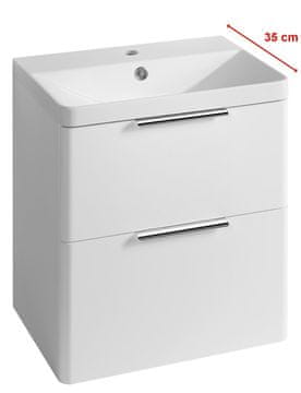 AQUALINE DENEB Elegantna Umivalna Omarica 50,5x55x34,5cm, Mat Bela