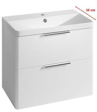 AQUALINE DENEB Stenska Umyvalniška Omarica 60,5x55x34,5 cm Mat Bela