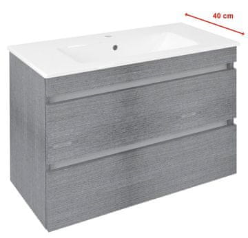 SAPHO EZARA Kopalniška Omarica - Dub Stříbrný, Kompaktna 78x54x39cm