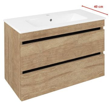 SAPHO EZARA Elegantna Kopalniška Omarica 78x54x39cm, Dub Alabama