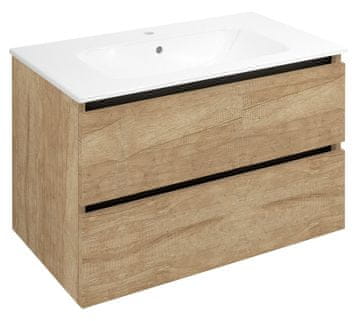 SAPHO Elegantna Kopalniška Omarica EZARA v Odtnju Dub Alabama, 79,8x52x46cm