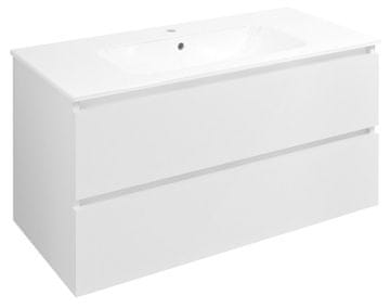 SAPHO EZARA Bela Lesk Kopalniška Omarica 100cm - Eleganten Dizajn in Praktično Shranjevanje