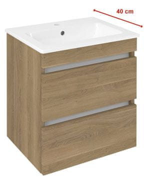 SAPHO Elegantna umivalniška omarica EZARA 48x54x39cm, Dub Cuneo