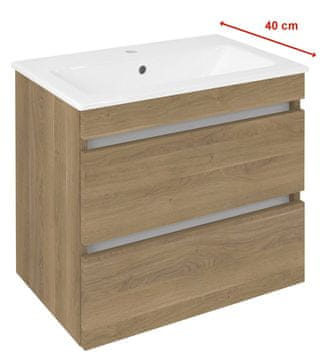 SAPHO Elegantna Kopalniška Omara EZARA 58x54x39cm - Dub Cuneo