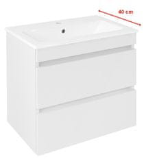 SAPHO EZARA bela lesketajoča kopalniška omarica 58x54x39 cm