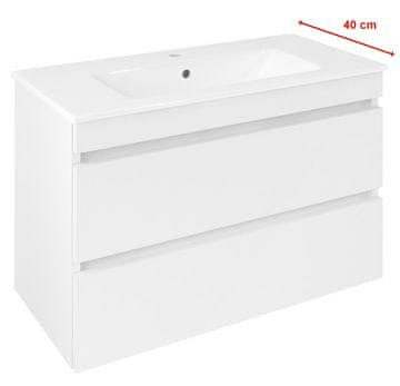 SAPHO Bela Sijajna Kopalniška Omarica EZARA 78x54x39cm