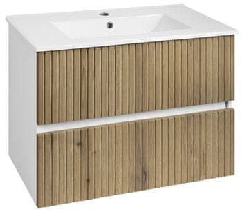 AQUALINE Elegantna Omarica za Umivalnik PANEDA STRIP, Dub Emporio, 74,5x55x45,2 cm