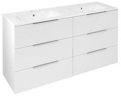SAPHO CIRASA Bela Sijajna Umivalniška Omarica z 3 Predali 140x75x46 cm
