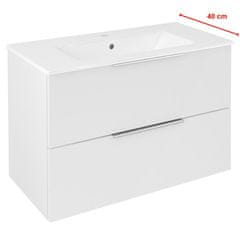 SAPHO CIRASA Bela Svetleča Kopalniška Omara, 78x54x39 cm, Kompaktno Eleganco