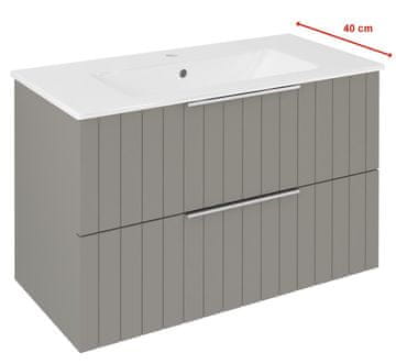 SAPHO Eleganten in prostoren umivalnik CIRASA STRIP, agila dizajn - 78x54x39 cm