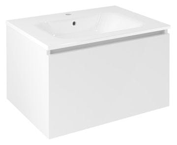 SAPHO LOREA Elegantna Kopalniška Omarica 70x44x51,2 cm, 1x Predal, Bela Mat