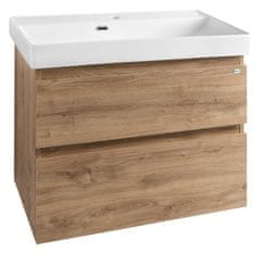 AQUALINE ALTAIR Omara za umivalnik, 76x60x37 cm, Dub Emperio