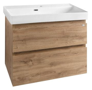 AQUALINE ALTAIR Omara za umivalnik, 76x60x37 cm, Dub Emperio