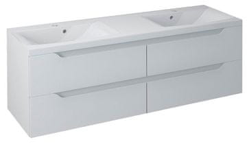 SAPHO WAVE Eleganca Dvojna Kopalniška Omarica 150cm - Bela