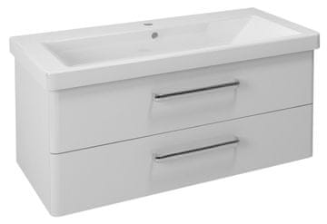 SAPHO Elegantna Bela Stenska Umivalniška Omarica THEIA 101x44 cm z Dvema Predaloma