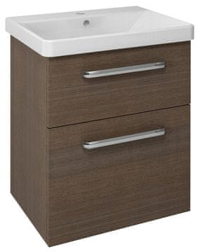 SAPHO THEIA Rustikalna Umyvadlová Skříňka z Borovca, 2 Predala, 56,4x70x44,2 cm