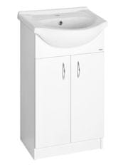 AQUALINE SIMPLEX ECO Umivalniška Omara z Umivalnikom 47x83,5x29cm, Bela, Prostostoječa