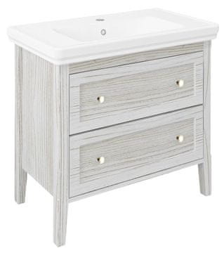 SAPHO AQUALINE umivalnica omarica 85x81x47cm, dvodelna, starinsko bela