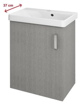 SAPHO THEIA Stenska Omara z Vrati, 51x70x35 cm, Leva, Rustikalni Bor