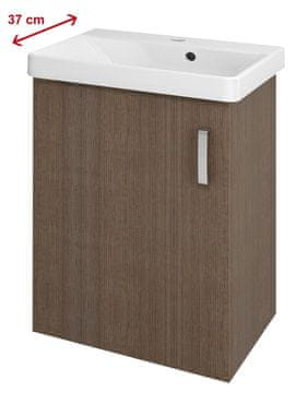 SAPHO THEIA Umyvalniška Omara 51x70x35 cm, Ena Vrata, Leva, Rustikalna Borovica