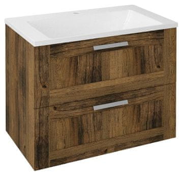 SAPHO AMIA Stenska Umyvadlová Omarica 75cm, Dub Collingwood, Tiho Zapiranje