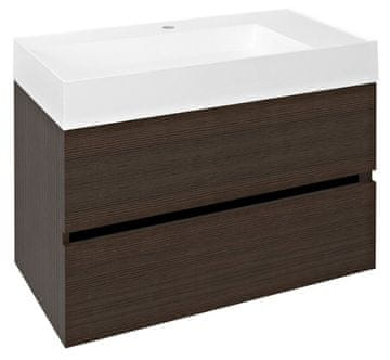 SAPHO ODETTA Stenska Umyvadlová Skříňka 82cm - Črni Hrast, Mehko Zapiranje