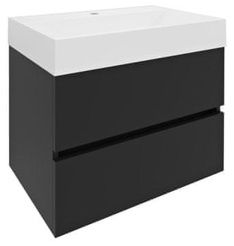 SAPHO Antracitna mat umivalniška omarica ODETTA 67x50x43,5 cm