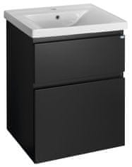 AQUALINE ALTAIR Črna Mat Umyvadlová Skříňka z MDF, 57cm - Tiho Zapiranje