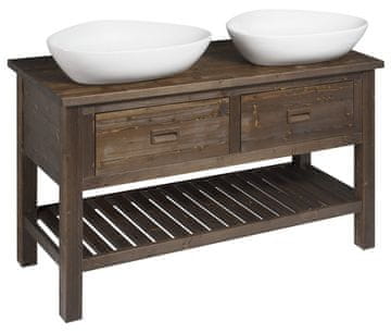 SAPHO GELCO umyvadlová skříňka 130x73x50cm, morený smrk