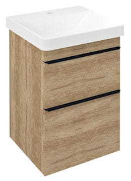 SAPHO SITIA Elegantna Umyvadlová Skříňka z Dubu Alabama s Tiho Zapiranjem, 46,4x70x44,2cm