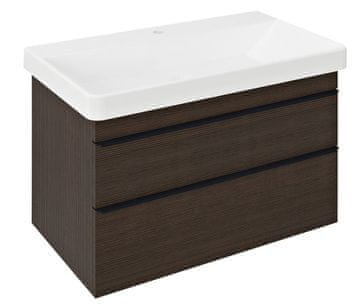 SAPHO Stenska kopalniška omarica SITIA, 76x50x44 cm, 2 predala, rustik borov les