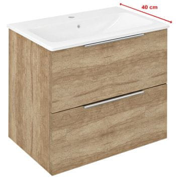 SAPHO Kopalniška Omarica CIRASA 58x54x39 cm, Rustikalni Bor, Tiho Zapiranje