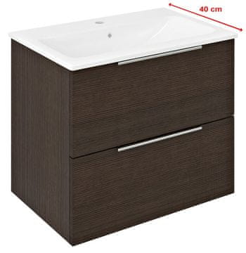 SAPHO CIRASA Stenska umivalniška Omara z Predali - Rustikalni Bor, 58x54x39 cm