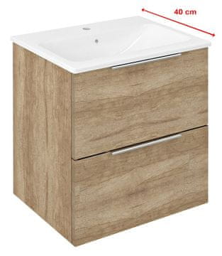 SAPHO CIRASA Stenska Omarica z Predali 48x54x39cm, Rustikalni Bor