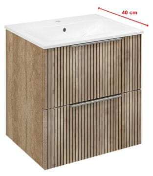 SAPHO Kopalniška omarica s predali 58x54x39cm, dub Alabama, tiho zapiranje