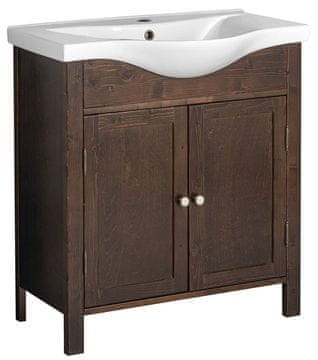 SAPHO AMBRA Samostoječa Umyvalniška Omara 75,5x82x34,5cm, Rjava Smreka