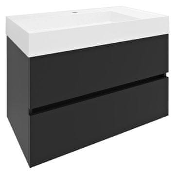 SAPHO Viseča kopalniška omarica ODETTA 82cm antracit mat - elegantna rešitev za vašo kopalnico